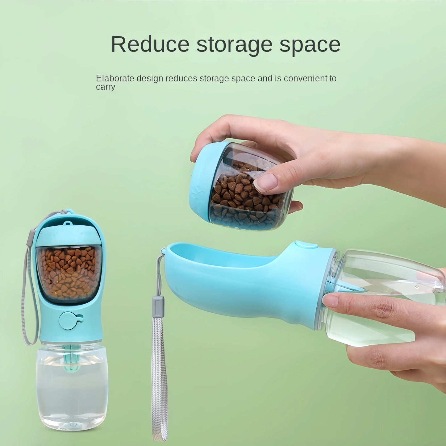 All-in-One Portable Pet Water Bottle & Feeder – Convenient Travel Bottle for Dogs