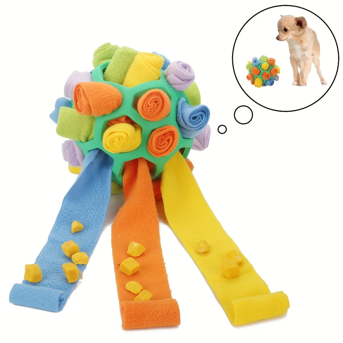 Interactive Pet Sniffing and Exploding Ball Toy – Mental Stimulation & Treat Dispenser for Dogs