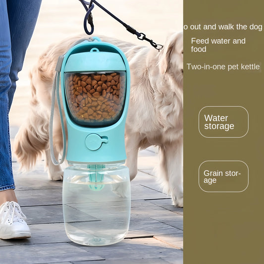 All-in-One Portable Pet Water Bottle & Feeder – Convenient Travel Bottle for Dogs